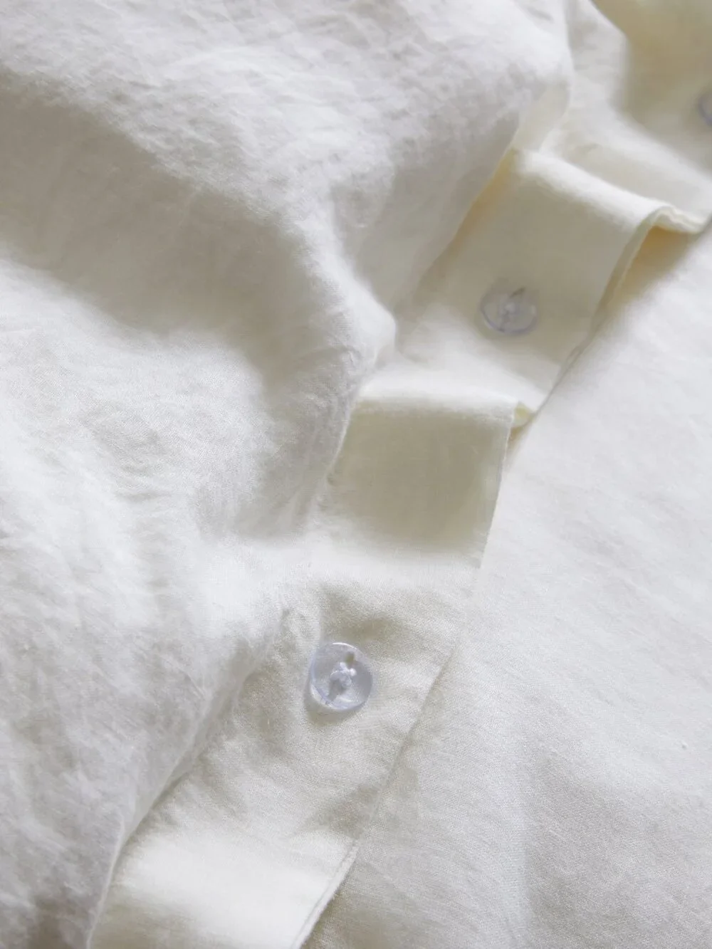 Quince European Linen Duvet Cover in Ivory